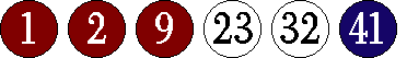 [01 02 09 23 32 41]